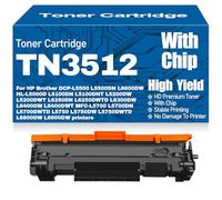 TN3512 Compatible Toner Cartridges for Brother DCP-L5500 L5500DN L6600DW HL-L5000D L5100DN L5100DNT L5200DW L5200DWT L6250DN L6250DWTD L6300DW L6400DW with chip,TN3512-1PC