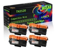 TN3520 Compatible for Brother Toner Cartridge with Chip MFC-L5750DW MFC-L6800DWT MFC-L6900DW Printers (4 Pack Black)