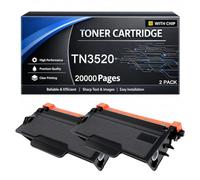 TN3520 Toner Cartridge Replacement Compatible for Brother TN 3520 TN3430 20000pages for HL-L5000D HL-L5100DN HL-L6400DW DCP-L5500DN MFC-L5700DW MFC-L5850DW MFC-L5900DW Printers,Black-2pack