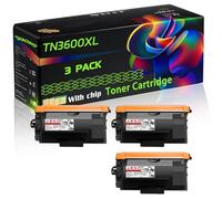 TN3600XL Compatible for Brother Toner Cartridge with Chip HL-L6415DN Mono MFC-L6710DW MFC-L6910DN Printers (3 Pack Black)