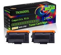 TN3600XL Compatible for Brother Toner Cartridge with Chip MFC-L5715DN MFC-L6710DW MFC-L6910DN Printers (2-Pack Black)
