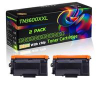 TN3600XXL Compatible for Brother Toner Cartridge with Chip MFC-L5715DN MFC-L6710DW MFC-L6910DN Printers (2-Pack Black)
