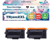 TN3600XXL Toner Cartridge Compatible for Brother HL-L6210DW HL-L6410DN HL-L6415DN MFC-L5710DN MFC-L5710DW Printers, with Chip, High Yield 11000 Pages, High-Definition Printing (2-Pack Black)