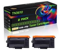 TN3610 Compatible for Brother Toner Cartridges with Chip HL-L6210DW MFC-L6710DW HL-L6410DN Printers (2-Pack Black)