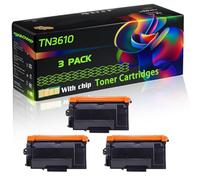 TN3610 Compatible for Brother Toner Cartridges with Chip HL-L6210DW MFC-L6710DW HL-L6410DN Printers (3 Pack Black)