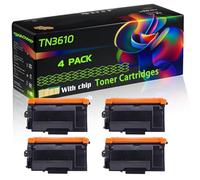 TN3610 Compatible for Brother Toner Cartridges with Chip HL-L6210DW MFC-L6710DW HL-L6410DN Printers (4 Pack Black)