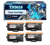 TN3610 Toner Cartridge Compatible for Brother HL-L6210DW MFC-L6710DW HL-L6410DN MFC-L6910DN HL-L6415DN Printers, With Chip Large Capacity 18000 Pages (4 Pack Black)