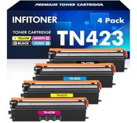 4 Pack TN-423BK TN423 TN-423 TN-423C TN-423Y TN-423M Toner Cartridge Replacement for Brother HL-L8260CDW HL-L8360CDW MFC-L8690CDW MFC-L8900CDW DCP-L8410CDW DCP-L8410CDN Black Cyan Yellow Magenta