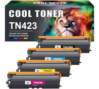 Cool Toner TN423 Compatible Toner Cartridge for Brother TN-423 TN-421 TN421 HL-L8260CDW HL-L8360CDW MFC-L8690CDW MFC-L8900CDW DCP-L8410CDW DCP-L8410CDN (Black Cyan Yellow Magenta, 4-Pack)
