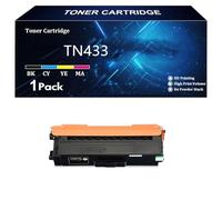 TN433 Toner Cartridge Compatible Replacement for Brother TN-433 TN431 TN436 HL-L8360CDW HL-L8360CDWT HL-L9310CDW MFC-L8895CDW MFC-L8900CDW MFC-L8905CDW MFC-L9570CDW Printer,BK-1 Pcs