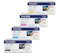 TN436 Super High Yield Toner Cartridge Set, TN436BK TN436C TN436M TN436Y Replacement for Brother TN436 TN-436 Toner MFC-L9570CDW MFC-L8610CDW MFC-L8900CDW HL-L8360CDW (4-Pack)