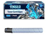TN512 Toner Cartridges Compatible for Konica Minolta BizHub C454 C554 Printers, With Chip Large Capacity 37500 Pages (1 Pack Cyan)
