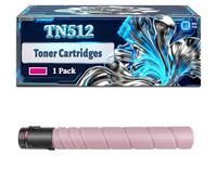TN512 Toner Cartridges Compatible for Konica Minolta BizHub C454 C554 Printers, With Chip Large Capacity 37500 Pages (1 Pack Magenta)