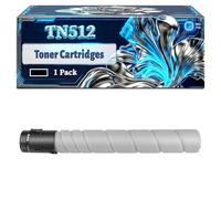TN512 Toner Cartridges Compatible for Konica Minolta Bizhub C454e C554e Printers, With Chip Large Capacity 39000 Pages (1 Pack Black)