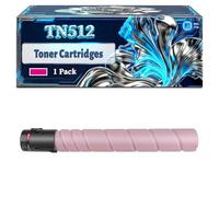 TN512 Toner Cartridges Compatible for Konica Minolta Bizhub C454e C554e Printers, With Chip Large Capacity 39000 Pages (1 Pack Magenta)