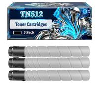 TN512 Toner Cartridges Compatible for Konica Minolta Bizhub C454e C554e Printers, With Chip Large Capacity 39000 Pages (3 Pack Black)