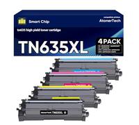 TN635XL / TN635 High Yield Toner Cartridge (with Chip) Compatible for Brother TN635XL TN635 635XL Toner with HL-L8430CDW HL-L8430CDWT MFC-L8730CDW MFC-L8930CDW MFC-L8970CDW Printer | 4-Pack Ink