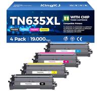 TN635XL TN635 Toner Cartridge Set 4-Pack High Yield Replacement Compatible for Brother HL-L8430CDW HL-L8570CDW L8430CDWT MFC-L8730CDW MFC-L8930CDW MFC-L8970CDW EX575 Printer Black Cyan Magenta Yellow