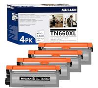 TN660 Toner Cartridge for Brother TN660 TN-660 TN 660 TN630 Compatible with HL-L2300D HL-L2380DW HL-L2320D DCP-L2540DW MFC-L2700DW MFC-L2685DW Printer (4 Black)