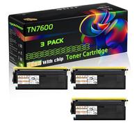 TN7600 Compatible for Brother Toner Cartridge with Chip DCP-8020 DCP-8025D DCP-8025DN HL-1650 HL-1650N Printers (3 Pack Black)