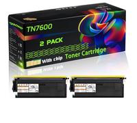 TN7600 Compatible for Brother Toner Cartridge with Chip HL-1670N HL-1850 HL-1850N HL-1870 HL-1870N HL-5030 Printers (2-Pack Black)