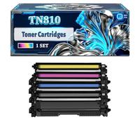 TN810 Toner Cartridges Compatible for Brother HL-L9410CDN HL-L9430CDN HL-L9470CDN HL-L9670CDN Printers, With Chip Large Capacity 22000 Pages (4-Pack BK/C/M/Y)