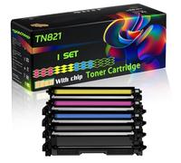 TN821 Compatible for Brother Toner Cartridge with Chip HL-L9430CDN HL-L9470CDN MFC-L9630CDN Printers (4-Pack BK/C/M/Y)