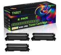 TN821 Compatible for Brother Toner Cartridge with Chip HL-L9430CDN HL-L9470CDN MFC-L9630CDN Printers (4 Pack Black)