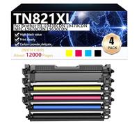 TN821XL Hight Capacity Toner Cartridge Replacement for Brother HL-L9430CDN L9470CDN MFC-L9670CDN L9630CDN Printer, High-Definition Printing, 12000 Pages,BCMY-1 set