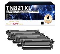 TN821XL Toner Cartridge Compatible for Brother HL-L9430CDN L9470CDN MFC-L9670CDN L9630CDN Printers, High Yield 12000 Pages, Clear Printing ,Black-4 pack