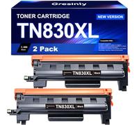 TN830XL Black Compatible Toner Cartridge Replacement for Brother, 2 Pack