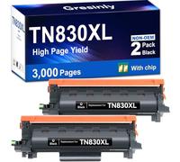 TN830XL TN830 Toner Cartridge Brother Printer Replacement for Brother TN830XL TN-830 TN830 Black for HL-L2460DW DCP-L2640DW HL-L2405W L2400D L2480DW MFC-L2820DW MFC-L2820DWXL TN830/TN830XL Toner,2P