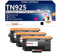 TN925 Toner Cartridge Replacement with Chip for Brother HL-L6415DWT HL-L5215DW HL-L6210DW HL-L6210DWT HL-L6217DW HL-L6310DW HL-L6415DW Printer, Clear and Durable,Black-3 pack