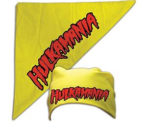 TNA Adult Unisex Hulk Hogan Hulkamania Halloween Costume Bandana Cosplay Accessory, Yellow, Large