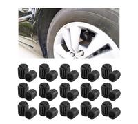 TNAIYH 30PCS TPMS Car Tire Valve Stem Caps, Rubber Dustproof Vehicle Air Dust Stem Covers with O-Ring Rubber Seal, Airtight Auto Tyre Valve Caps, Universal for SUV Truck Motorcycle (Black)