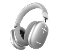 T'nB Bounce Max - New Version Over-Ear Wireless Headphones, Comfortable and Encompassing, Bluetooth Connection, Stereo Sound with Built-in Microphone, Up to 50 Hours Battery Life - Silver