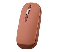 T'nB - Color 3, Ultra Slim Bluetooth & USB Wireless Mouse with Retractable Wrist Strap, Instant Connection, Quiet, Compatible with Windows Mac Linux, Long Battery Life - Red