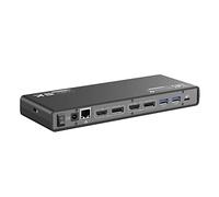 T'NB Dual Screen Docking Station 4K60Hz, 14 in 1, HDMI and DisplayPort, 4X USB-A 3.0, 2X USB-C 3.0, Compatible Windows, macOS, Linux, Android, Chrome OS Grey