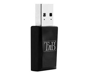 T'nB - Nano Wi-Fi Key, 1300 Mbps AC Connection | Black, Dual Band 2.4 and 5 GHz, USB, Speed Up to 1300 Mbps, Compact and Ideal for Computer