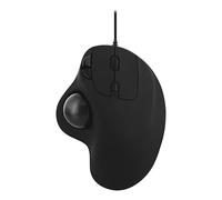 T'nB - Wired USB-A + USB-C Ergonomic Trackball Mouse, High Accuracy with No Wrist Movement, 6 Buttons - Black