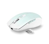 T'NB Wireless Mouse, Fashionable Colourful Design, Dual Mode Bluetooth and USB-A, Rechargeable High Autonomy, 1600 DPI Accuracy, 6 Buttons - Blue