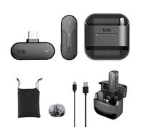 T'nB - Wireless Tie Mic with Charging Case, Noise Reduction Technology, Plug and Play - Black
