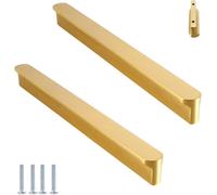 TNBCCXN Cabinet Handles, Cabinet Handles,2Pack Full Copper Solid Handle Golden(320mm Hole Pitch)