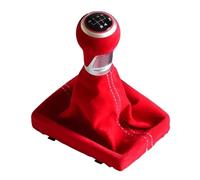 tnbru Car Gear Shift Knob for A3 for S3 for 8V for S-line Sportback 5 Gear 6 Speed Manual MT Car Shift Gear Knob with Leather Knob Car Styling(5 Speed-Red)