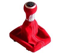 tnbru Car Gear Shift Knob for A3 for S3 for 8V for S-line Sportback 5 Gear 6 Speed Manual MT Car Shift Gear Knob with Leather Knob Car Styling(6 Speed-Red)