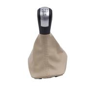 tnbru Car Gear Shift Knob for Skoda for Octavia for A5 for A6 2004-2012 Car 5/6 Speed Gear Stick Shift Knob with Leather Boot Collar Gear Knob Cover(B0419 5 Speed)