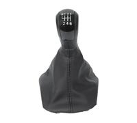 tnbru Car Gear Shift Knob for Skoda for Octavia for A5 for A6 2004-2012 Car 5/6 Speed Gear Stick Shift Knob with Leather Boot Collar Gear Knob Cover(B0136 6 Speed)