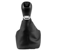 tnbru Car Gear Shift Knob for Skoda for Octavia for A5 for A6 2004-2012 Car 5/6 Speed Gear Stick Shift Knob with Leather Boot Collar Gear Knob Cover(B0323 5 Speed)