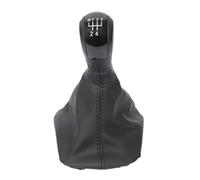 tnbru Car Gear Shift Knob for Skoda for Octavia for A5 for A6 2004-2012 Car 5/6 Speed Gear Stick Shift Knob with Leather Boot Collar Gear Knob Cover(B0124 5 Speed)