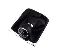 tnbru Car Gear Shift Knob for VW for Passat B6 2005-2011 5 6 Speed Gear Head Black Shift Knob Boot Gaiter Frame(Leather 6 Speed)